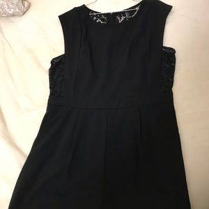 Black, casual mini romper with lace!